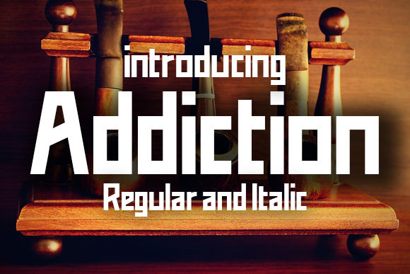 Addiction Display Font for Creative Makers