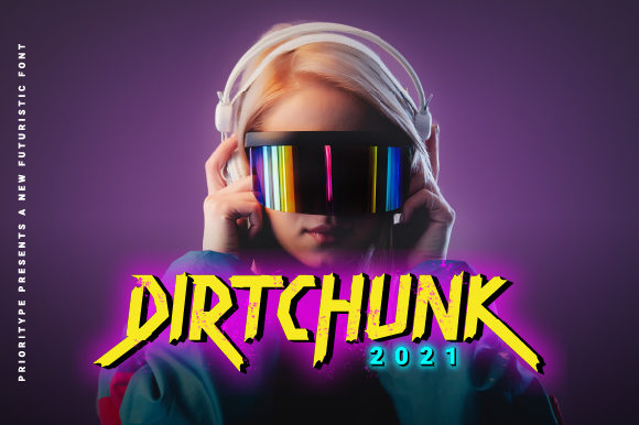 Dirtchunk: A Futuristic Display Font for Modern Editorial Design