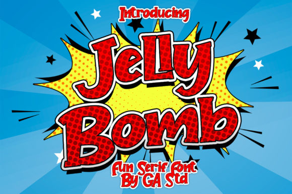 Jelly Bomb Display Font for Editorial Design