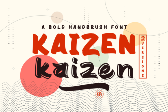 Kaizen: A Bold Brushed Display Font for Creative Projects