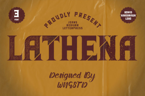 Lathena: A Vintage Display Font for Creative Makers