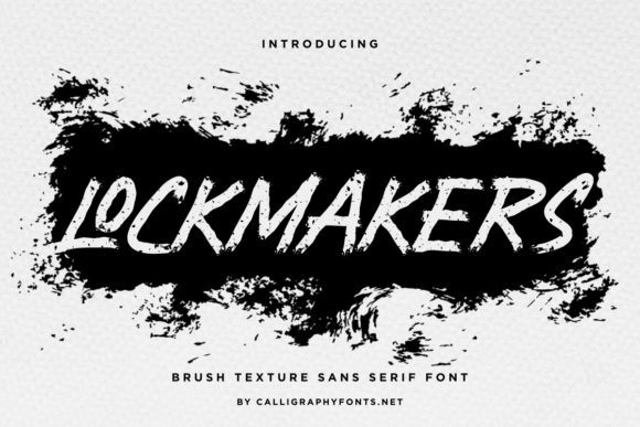 Lockmakers: A Textured Brush Display Font for Bold Branding