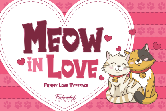 Meow in Love Display Font for Web Design