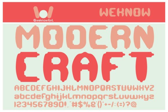Modern Craft: A Bold Display Font for Creative Branding