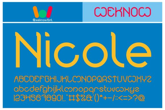 Nicole: A Modern Display Font for Creative Makers