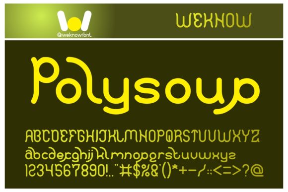 Polysoup: A Youthful Display Font for Digital Creativity