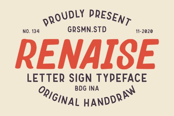 Renaise: A Vintage-Styled Display Font for Creative Branding