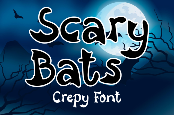 Scary Bats Font for Spooky Web Design