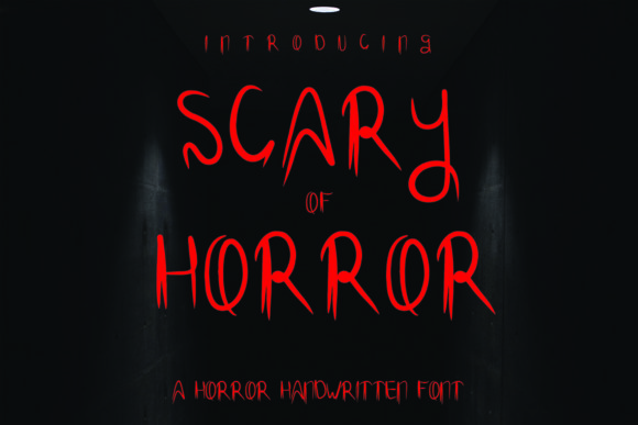 Scary of Horror Font for Creepy Craft Projects