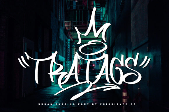 Tratags: A Cool and Youthful Display Font for Creative Projects